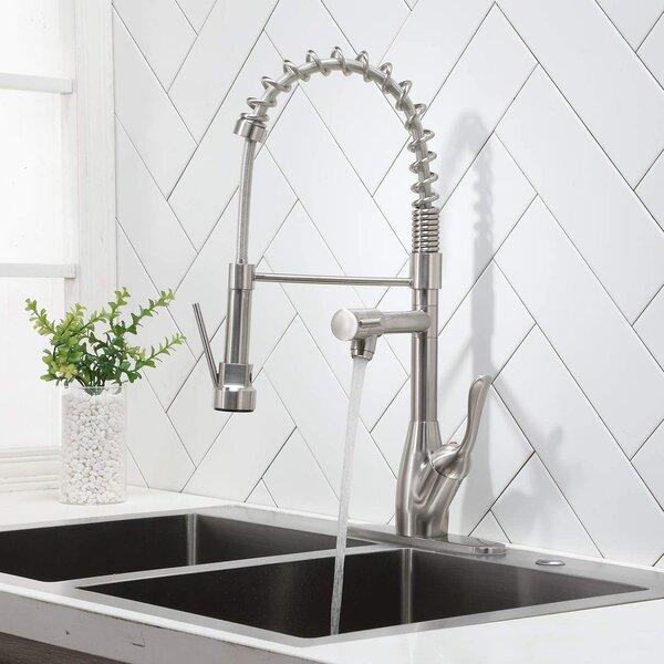 Vccucine Pull Down Single Handle Kitchen Faucet Wayfair Canada